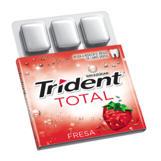 Chicle Trident Total Fresa 16 Unidades