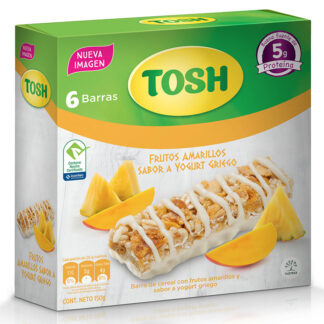 Barra Cereal Tosh Yogurt Fruto Amarillos 6 Unidades