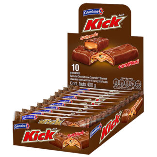 Kick Barra Maní Caramelo 10 Unidades