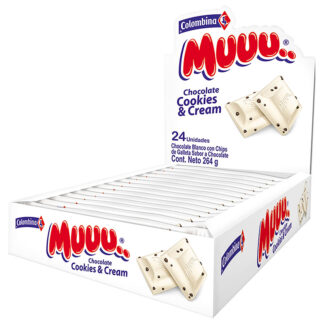Chocolate Muuu Cookies Cream 11 Gr 24 Unidades