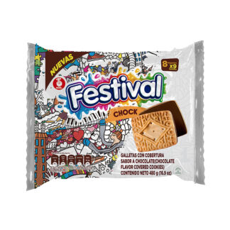 Galleta Festival Chock 8 Paquete  480 Gr
