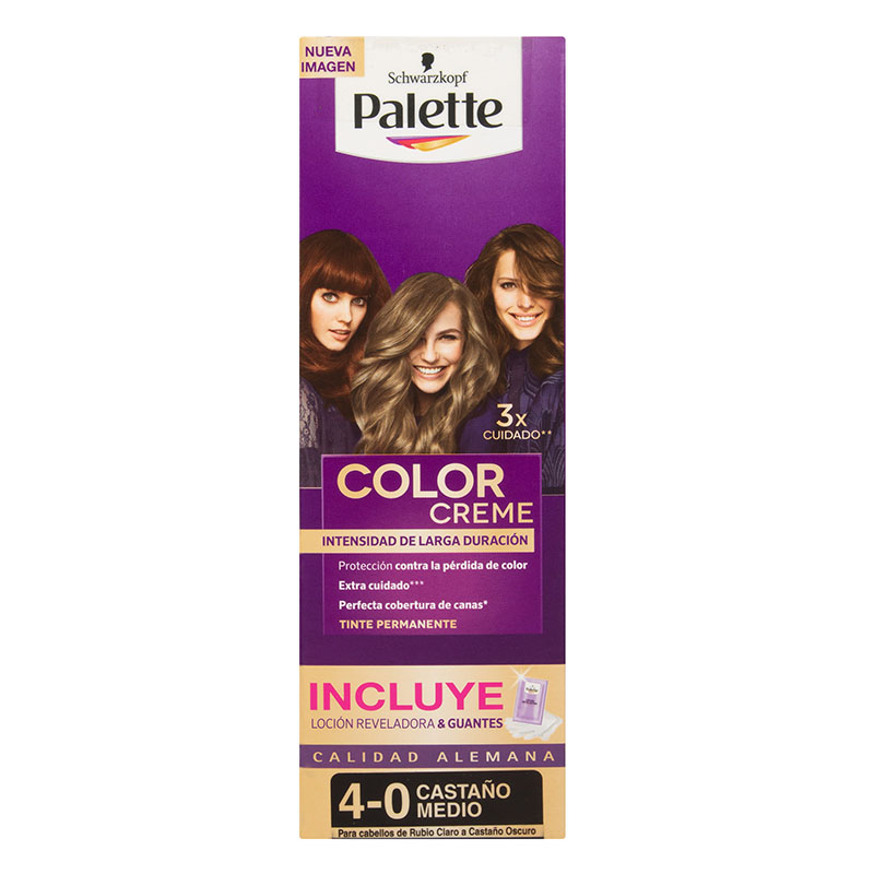 Palette Color Creme Tubo 4-0 Castaño Mediano Gratis Oxigenta ...