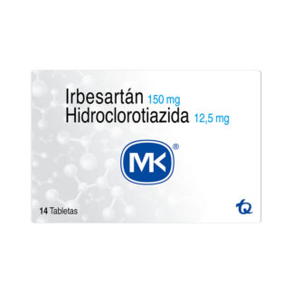Irbesartán Hct 150+12.5 Mg 14 Tabletas Mk