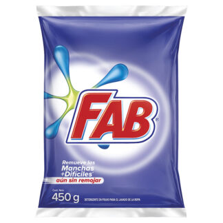 Detergente Polvo Fab Floral 450 Gr