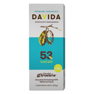 Chocolatina Davida Semiamargo 53% Cacao 50Gr